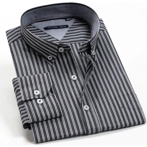 Oversize 10XL 11XL 12XL 2020 Spring and Autumn New Mens 100% cotton long sleeve shirt Business casual plaid mens shirt