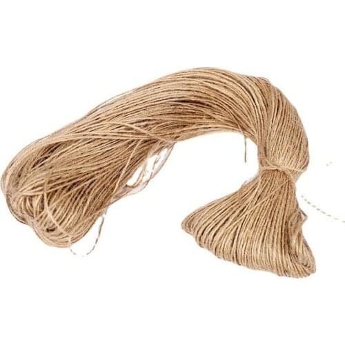 100yards 1mm Wide Natural Jute Twine Arts and Crafts Jute Rope Industrial Packing Twine for DIY Crafts, Gardening Applications
