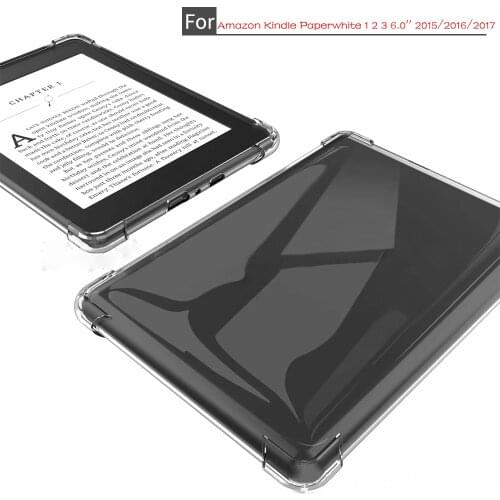 Silicon Case For Amazon Kindle Paperwhite 1 2 3 5th 6th 7th Gen 2015 2016 2017 Clear Transparent Soft TPU Back Tablet Cover Capa
