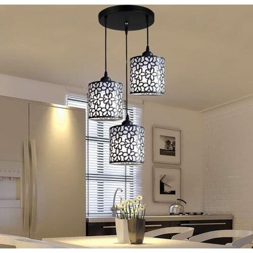 Nordic Modern Pendant Lights Fixtures iron Hollow Out Chandelier Pendant Lamp Home Decoration for Dining Room Bar Bedroom Shop
