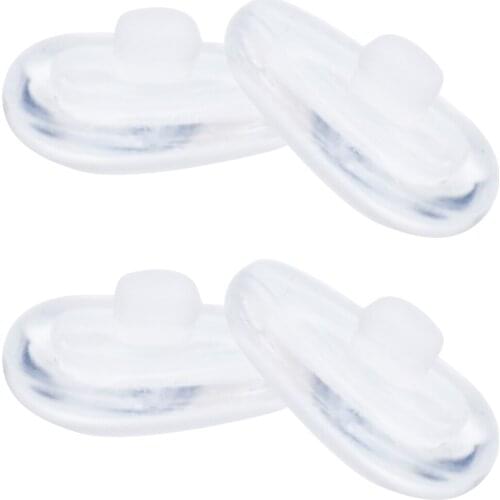 SmartVLT 2 Pairs Crystal Clear Rubber Nosepieces Replacements for Oakley Lizard OX5113 Sunglasses