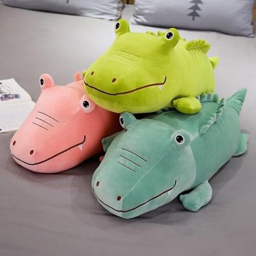 Super soft plush crocodile cute animal stuffed soft toy cushion crocodile plush pillow kids toys birthday gift