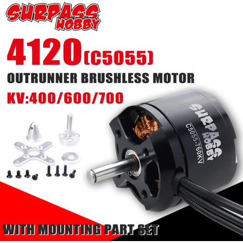 Surpass Hobby 4120 Brushless Motor Outrunner C5055 400KV 600KV 700KKV 14Pole for Airpalne Aircraft Multicopters RC Airplane Toy
