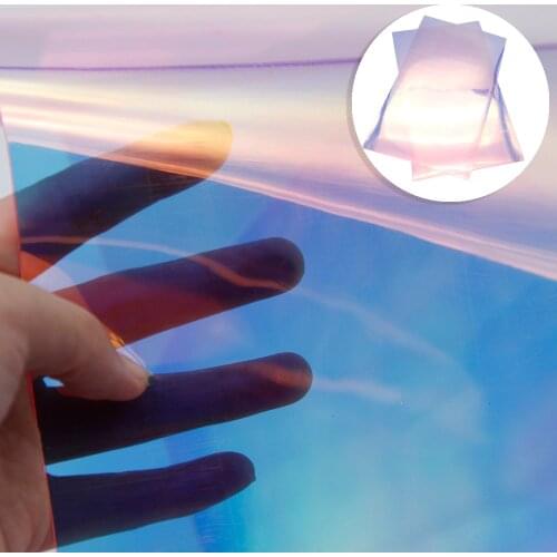 20*33cm Magic Color Mirrored Faux Synthetic Leather Fabric For Bows Bag Brooches Crafts DIY Iridescent Material,1Yc17441