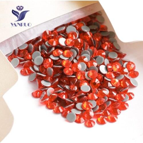 YANRUO 2058HF SS20 4.6-4.8mm Hyacinth Stones And Crystal Hotfix Strass Rhinestones Glitter For steentjes