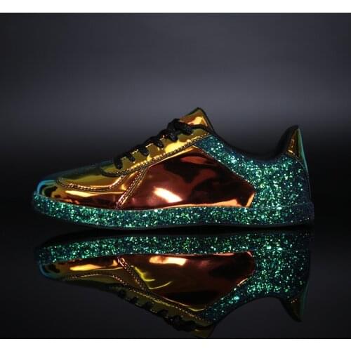 2021 Womens Bling Sneakers Casual Lace-up Shoes Sparkling Flat and Casual shoes for women sneakers shose women Zapatillas Mujer