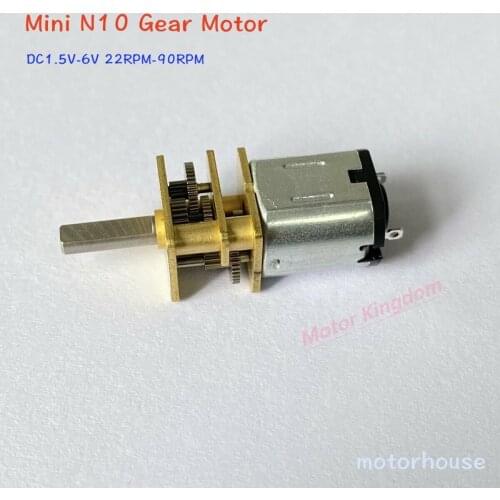 12mm Micro N10 Full Metal Gear Motor DC 3V-6V 5V 75RPM Slow Speed High Torque Engine Robot