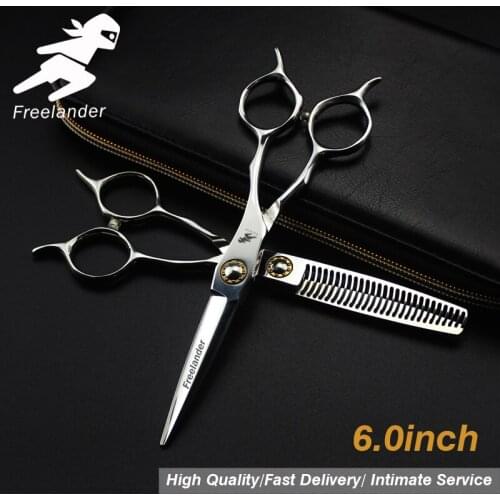 6 inch Professional hair Barber scissors set straight scissors and curved pieces hair care & styling