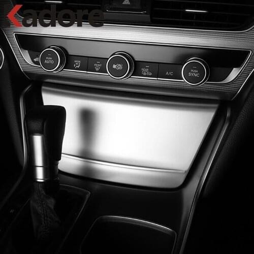 Car Interior Accessories For Honda Accord 2018 2019 2020 ABS Matte Front Cigarette Lighter Panel Cover Trim Stickers