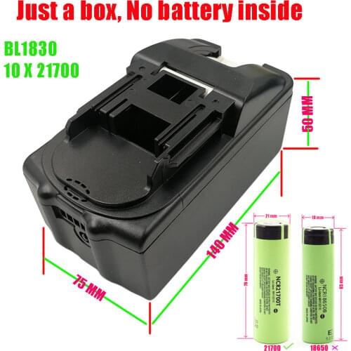 BL1830 21700 Li-ion Battery Case PCB Charging Protection Circuit Board Shell Box BL1860 For MAKITA 18V 3.0Ah 9.0Ah Housings