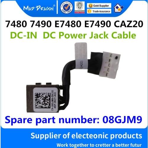 MAD DRAGON Brand laptop new DC-IN DC Power Jack Cable For Dell Latitude 7480 7490 E7480 E7490 CAZ20 - DC30100Z400 08GJM9 8GJM9