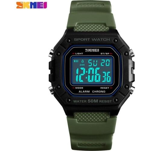 SKMEI 5Bar Waterproof Watch Digital Mens Watches Stopwatch Sport Clock Military Male electronic Wrist watch relojes para hombre