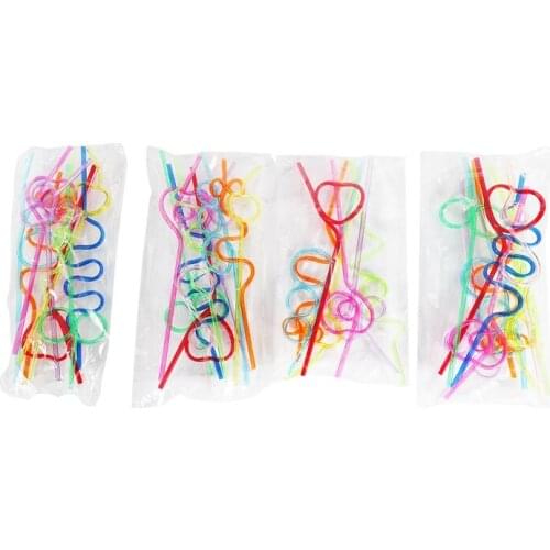 Childrens curly party straws, crazy party straw curling novel straws, for party bag fillings, 36 pieces