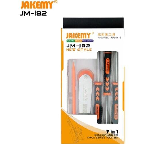 JAKEMY Original 7 IN 1 Dismantling Tools with Mini Screwdriver Suction Cup Spudger Opener Hand Tool for cell Phone Tablet Laptop
