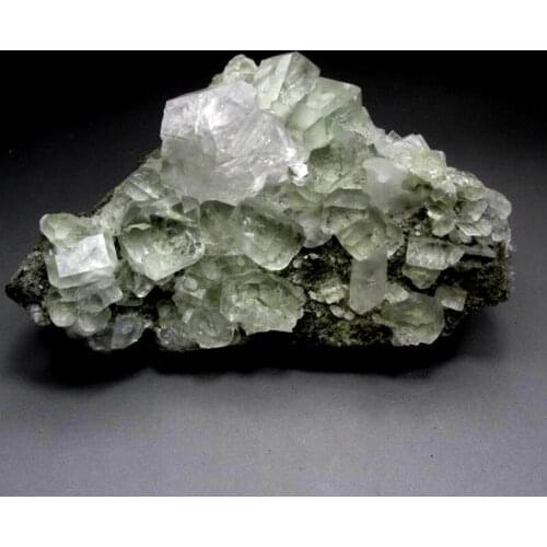 595g Green Fluorite Cluster w/ Calcite - crystals and stones healing Mineral specimen Home Decor feng shui decoration