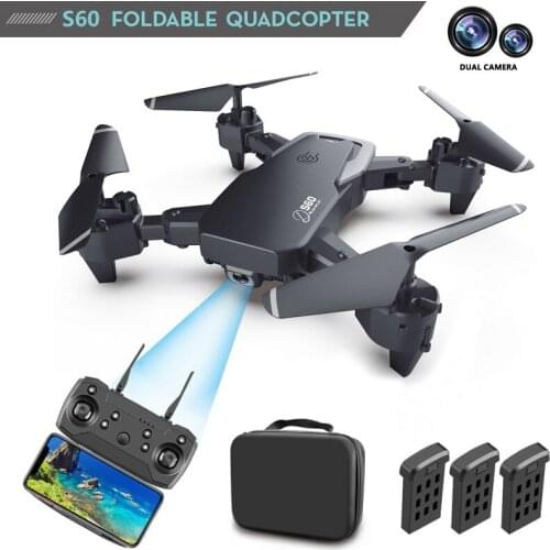 New S60 Folding 4k dual camera drone aerial photography aircraft long endurance quadcopter fixed-height remote control aircraft