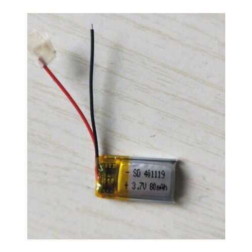 Free shipping 10pcs/lot 401119 3.7V 80mAh polymer lithium LIPO rechargeable battery for 3D glasses bluetooth headset