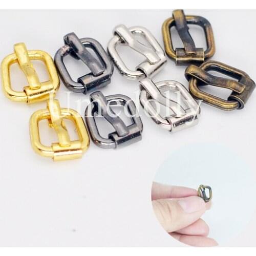4PCS New Handmade Sewing Material Mini Roller Blet Buckle for Barbies Blyth BJD Doll Clothes DIY Button Buckle Accessories