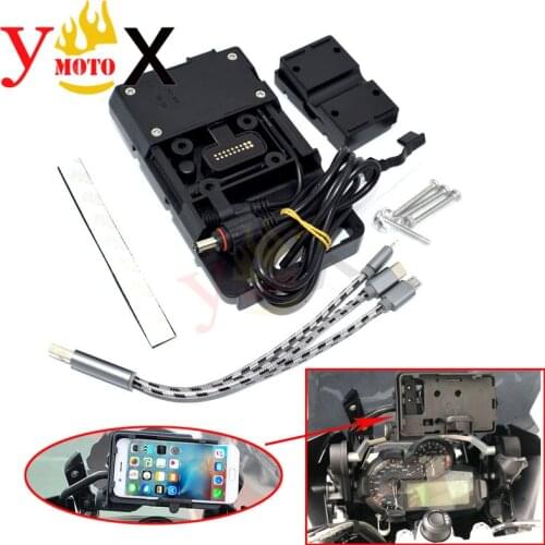 Mobile Phone USB GPS Navigation Bracket USB Charging Mount support Holder Case Adapter For BMW R1200GS R1200 GS LC/ADV 2013-2018