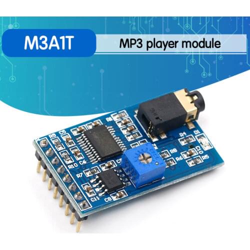 MP3 player module serial port on-demand decoder board card playback with 3w power amplifier voice broadcast M3A1T
