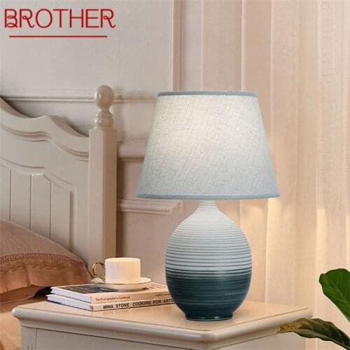 BROTHER Dimmer Table Lamp Ceramic Desk Light Modern Creative Decoration for Home Bedroom