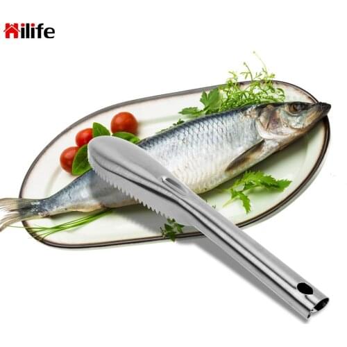 Fish Scale Knife Peeler Remover Kitchen Accessories Seafood Tools Stainless Steel Gadgets Scaler Brush Fish Skin Scraper