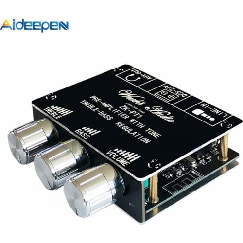 PT1 Bluetooth 5.0 Decoder Board Audio Receiver Decoder Stereo Tone Board Dual Channel Stereo Low Noise Amp Knob For Amplifier