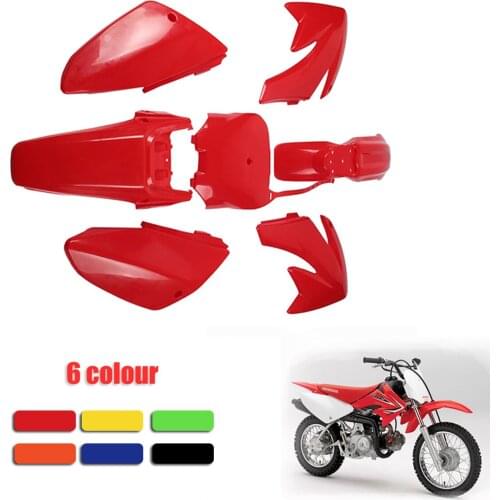Full Plastic Fairing Set body Kits Plastic Fender For HONDA CRF70 50/70/90/110/125CC Dirt Pit Dirt Bike Plastic Motorcycle