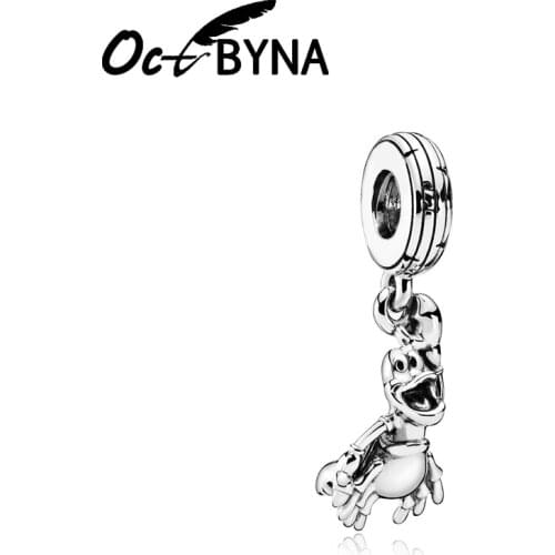 Octbyna Popular Little Mermaid Series Sebastian Charm Beads Pendant For Women Fits Pandora Bracelet Necklace Making Gifts