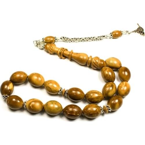 Ringed Raw Kuka Efe Tesbih | müslüman | kolye | bilezik | ağacı | doğal taşlar | Amber | el işi