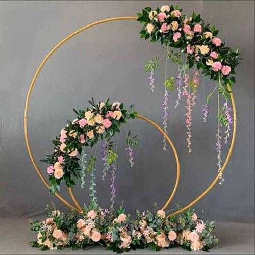 Luxury Wedding Balloon Flower Round Arch Background frame birthday party baby shower decoration circle backdrop stand