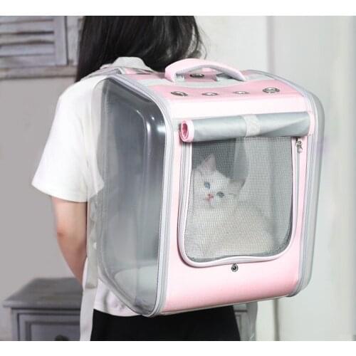 Pet Cat Carrier Backpack Breathable Cat Travel Outdoor Shoulder Bag For Small Dogs Cats Portable Packaging Carrying Pet Supplies