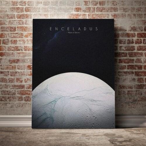 Solar System Enceladus art Poster Canvas Wall Art Decoration prints for living Kid Children room Home bedroom decor painting