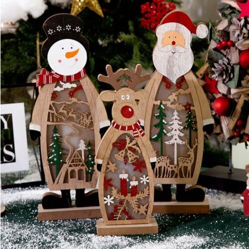 Elk Light Snowman Lantern LED Light Merry Christmas Decor For Home Christmas Tree Ornament Xmas Gifts Navidad 2021 New Year 2022