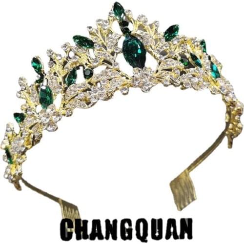 Crown Ornament Bridal Wedding Accessories Simple Alloy Diamond-Studded Bridal Electroplating Dress Jewelry TT@88