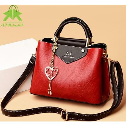High Capacity Womens Handbag Luxury Designer Pu Leather Shoulder Bags 2021 New High Quality Color Matching Female Messenger Bag