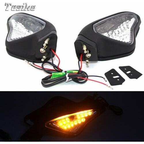 Rearview Mirrors Moto Turn Signal Lights Fit For Ducati 848 1098 1098S 1098R 1198 1198S 1198R Motorcycle