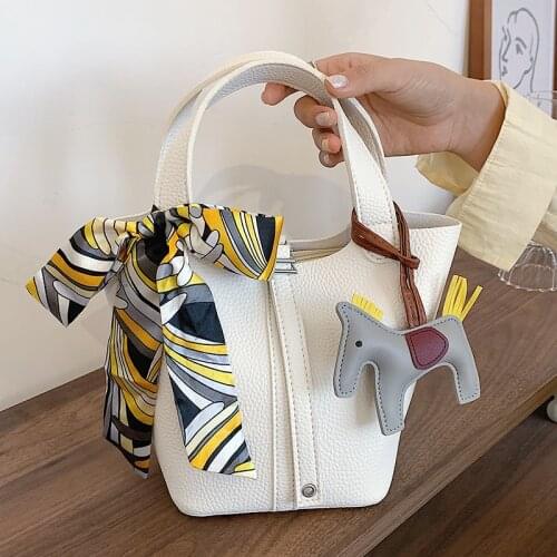 Designer Pu Leather Women Handbags Bucket Bag Fashion Ladies Crossbody Bags for Women High Quality Female Shoulder Messenger Bag