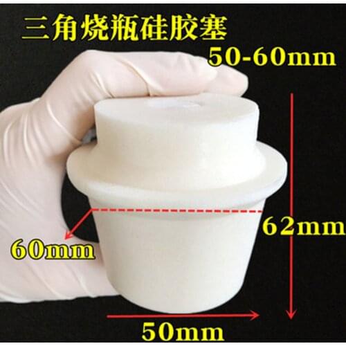 1pc Silicone Stopper for Erlenmeyer Conical Triangle Flask Upper Diameter 60mm * Lower Diameter 50mm