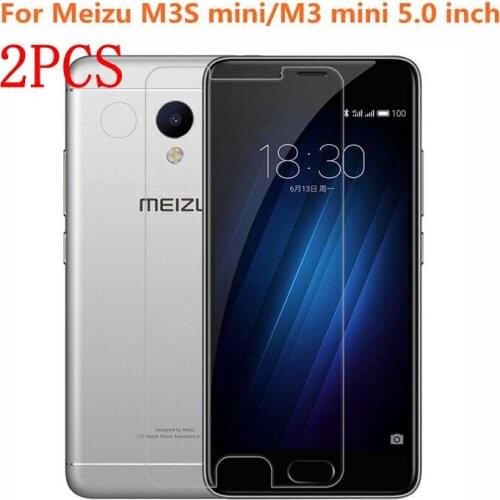 2PCS Tempered Glass For Meizu M3S mini Screen Protector protective film For M3 mini 5.0 inch Glass