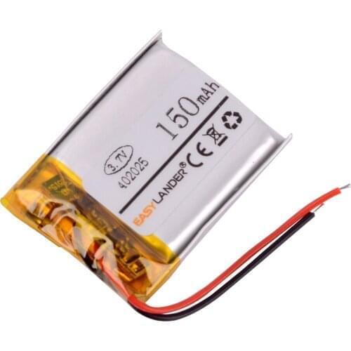 3pcs/Lot 402025 3.7V 150mAh Polymer Li-ion Battery Formp3 mp4 dvr recorder speaker RC toys headephone Remote controller 372026