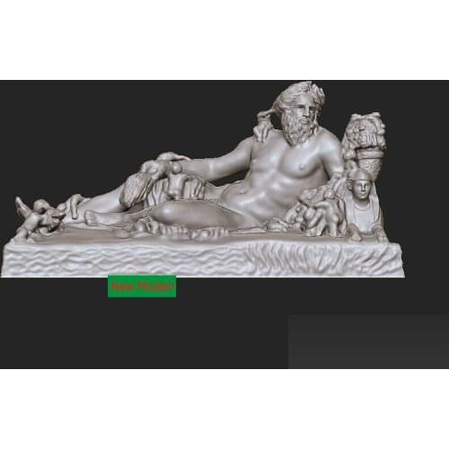 3D model stl format, 3D solid model rotation sculpture for cnc machine The father of the Nile