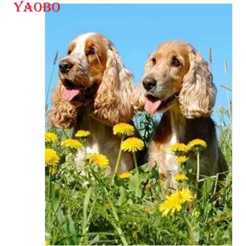 5D DIY Diamond Painting British cocker spaniel 3D Full Square Drill Embroidery beaded handmade Cross Stitch kits Mosaic Decor