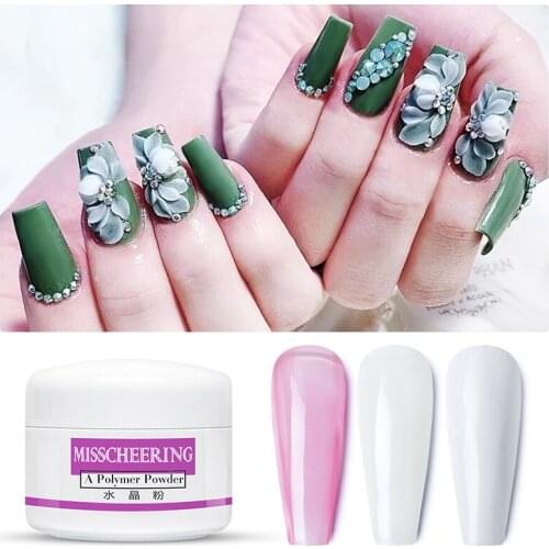 8ml Acrylic Powder Manicure For Nail Polish Crystal Powder 3D Carving Nail Polymer Tip Extension French Sculpture Powder TSLM2