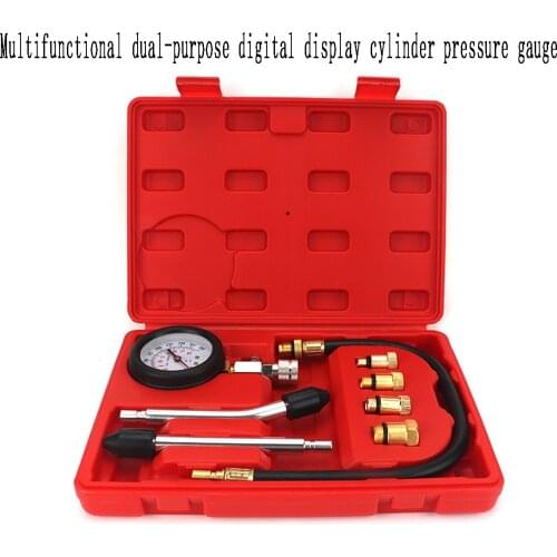 Car Multifunctional Dual-purpose Digital Display Cylinder Pressure Gauge Cylinder Pressure Tester Testing Tool Motorcycle