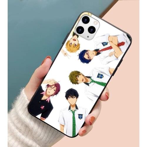 Free!! Iwatobi Swim Club soft TPU border phone case for iphone 11PRO 11PROMAX 11 X XS XR XSMAX 6 plus 7 7plus 8 8plus cover