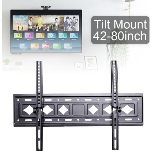 C53 75KG Adjustable TV Wall Mount Bracket Flat Panel TV Frame Support 15 Degrees Tilt with Level for 42- 80 Inch LED Monitor