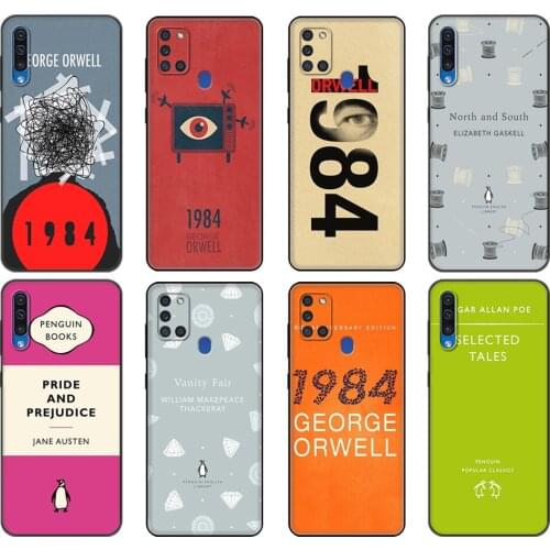 Black tpu Case For Samsung Galaxy A50 50S A30S A10 A01 A11 A21S A31 A41 A51 A71 M21 M30S S10 LITE Cover 1984 George Orwell book