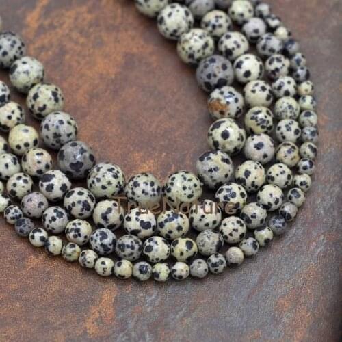 Dalmatian Jaspers Loose Beads Jewelry Round Spot Loose Beads DIY Bracelets Necklace Making In 6-12 mm BE5828