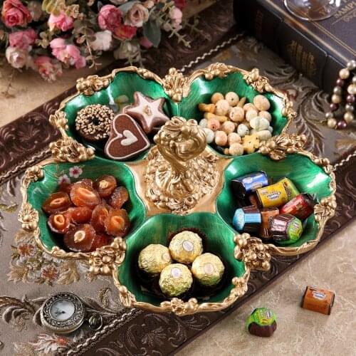 EUROPEAN RESIN HOUSEHOLD FRUIT PLATE DECORATION CRAFTS HOME LIVINGROOM LUXURY UPSCALE FRUIT PLATE ORNAMENTS COFFEE FIGURINES ART